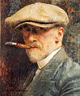 Vlaho Bukovac Self Portrait painting
